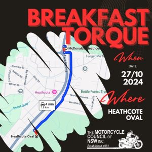 Breakfast Torque motorcycle event - MCC of NSW MAM 2024